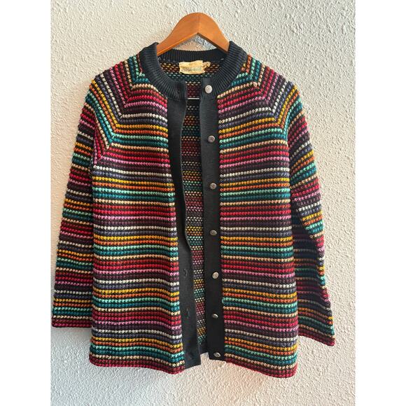 Vintage Lady Vanderbilt Wool Rainbow Knit Sweater - No Size - Picture 1 of 7